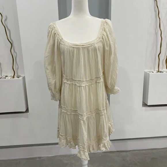 Jen's Pirate Booty Cream Kids Dress - Picture 2 of 13